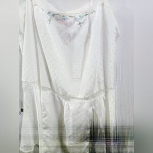 Victoria’s Secret Satin Polka Dot Embroidered ' Milk Maid' Chemise Slip Dress